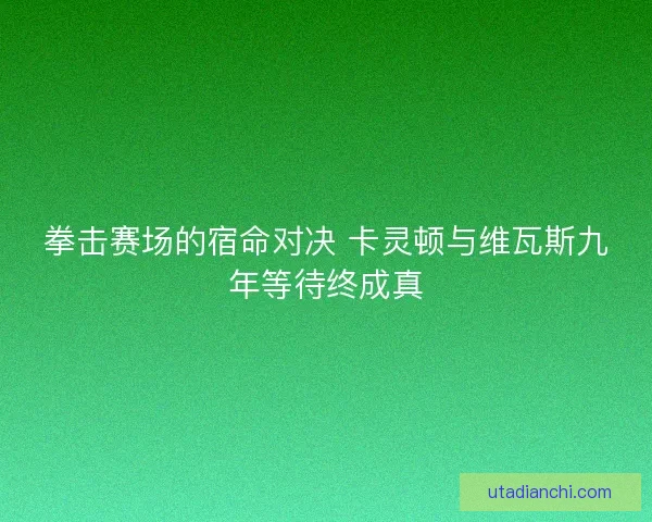 拳击赛场的宿命对决 卡灵顿与维瓦斯九年等待终成真 拳击赛场的宿命对决 卡灵顿与维瓦斯九年等待终成真