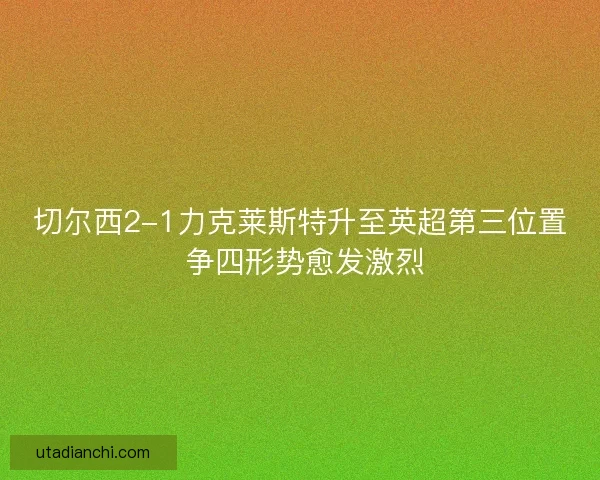 切尔西2-1力克莱斯特升至英超第三位置 争四形势愈发激烈